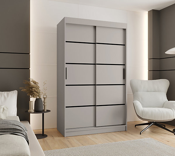 Armoire Rubino V1 a portes coulissanteH. 200 x L. 120 x P. 62, 2 portes