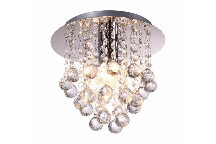 Lampa sufitowa chromowana London crystal 1xE27x60W wym: 22x25x25 cm Reality