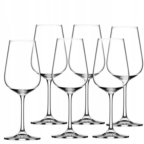 Kieliszki Do Wina Białego Szkło Komplet 6szt 360ml