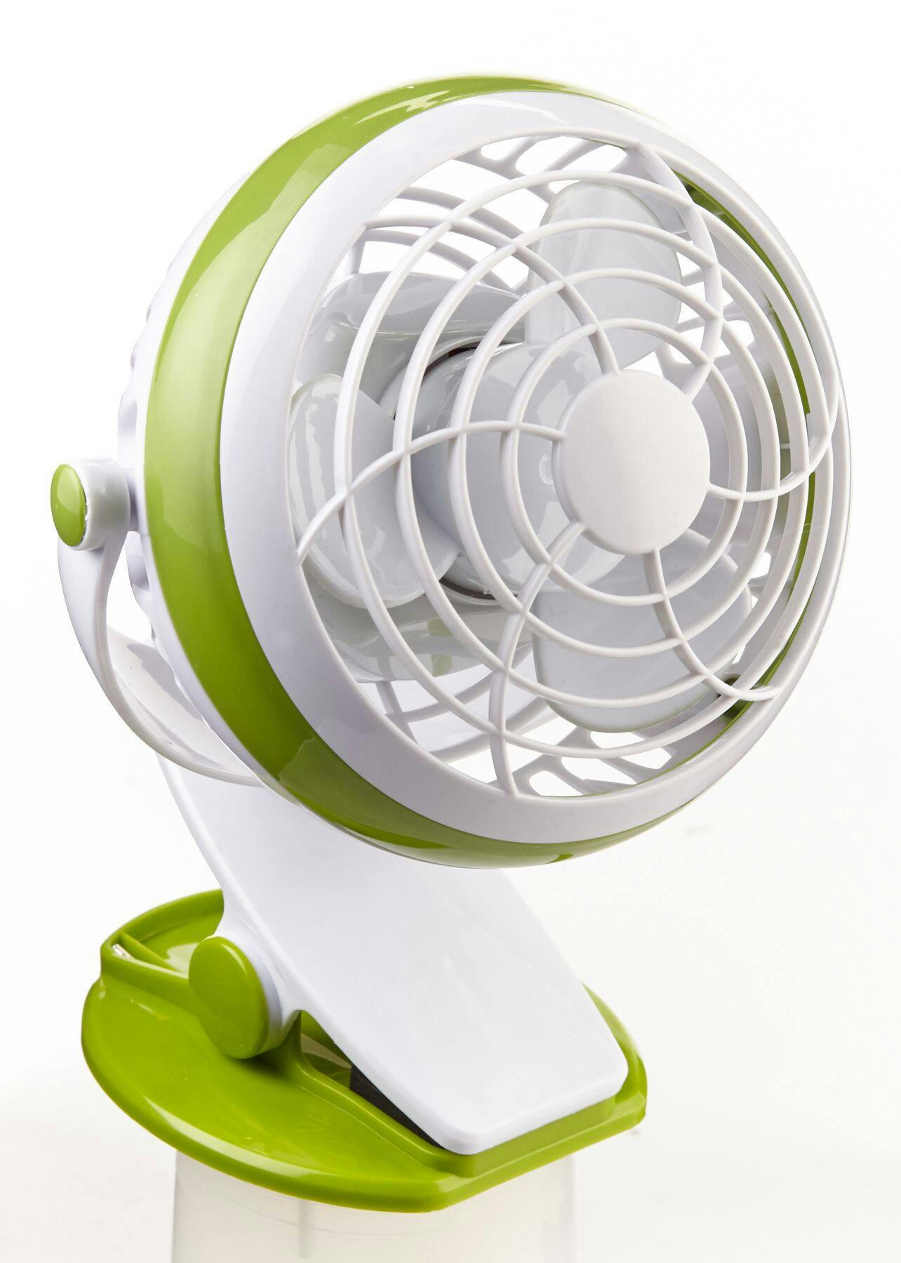 For Living USB & Battery Table/Desk Fan w/Clip, Assorted, 4-in