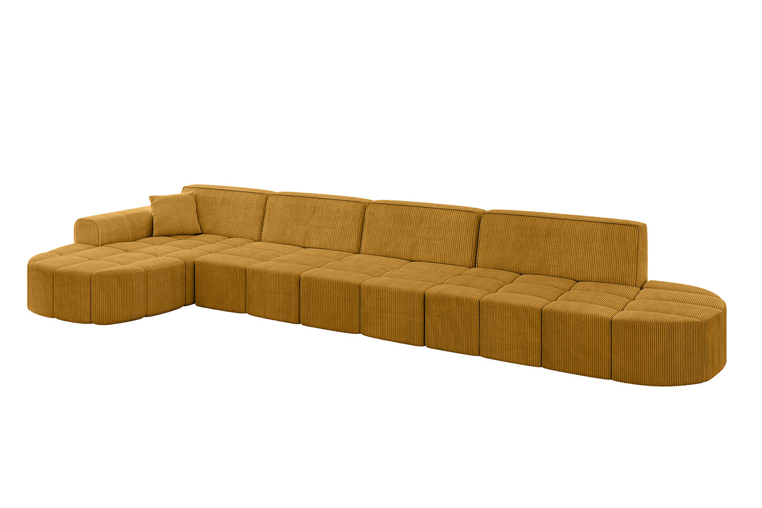 Narożnik lewostronny bez funkcji spania LIVO-L3 - 422x173x79,5 cm Żółty