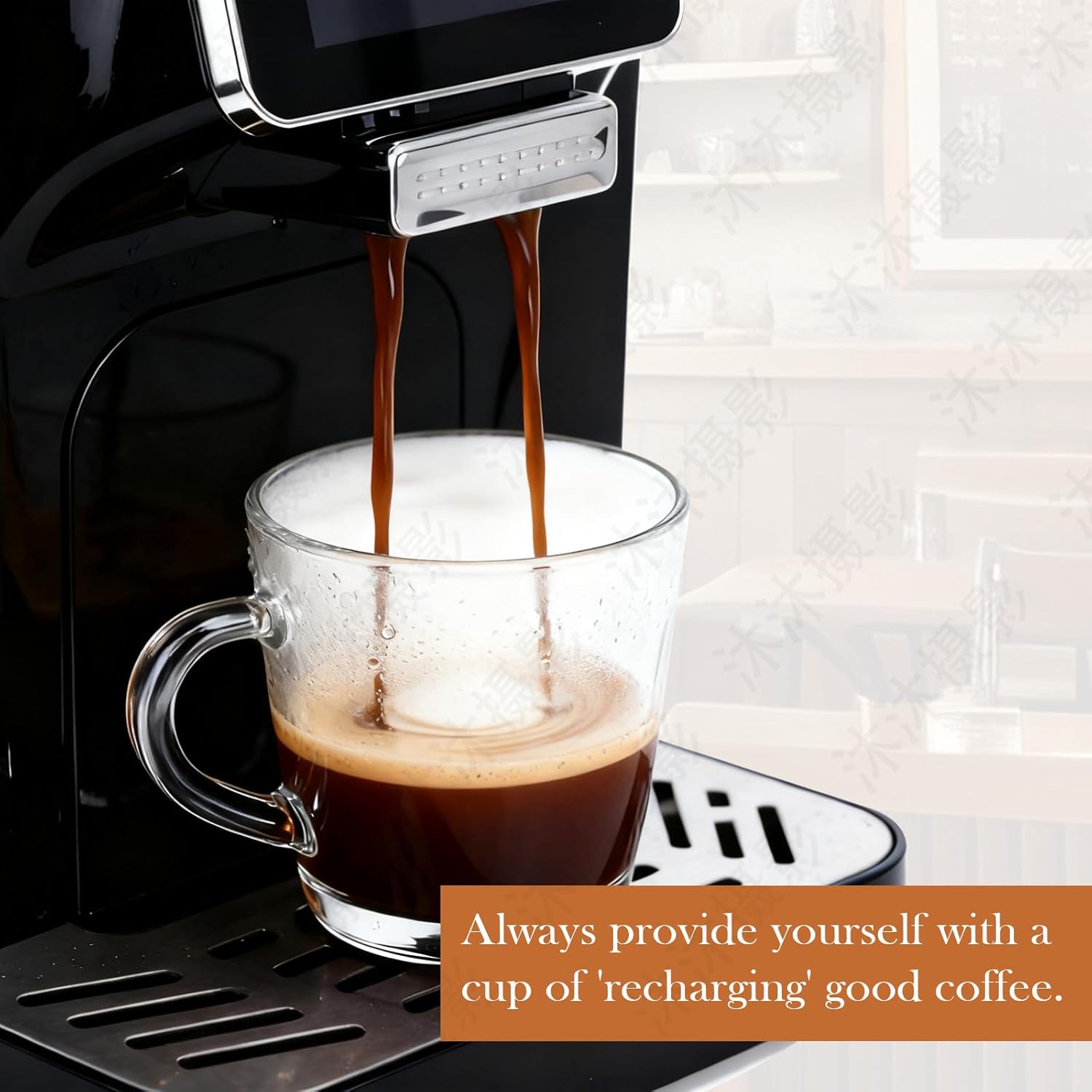Fully Automatic Espresso Coffee Machine with Milk Cooler 4.3 Touchscreen Dual Heating 11 One Touch Beverages Adjustable Grinder & Milk Frother WiFi Smart Control