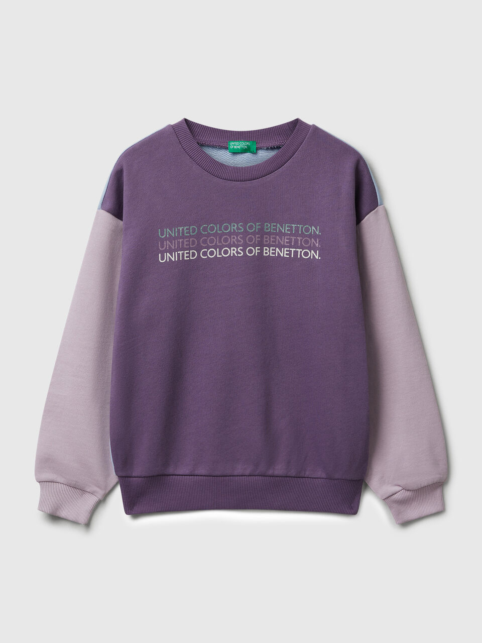 Sweatshirt with glittery logo print