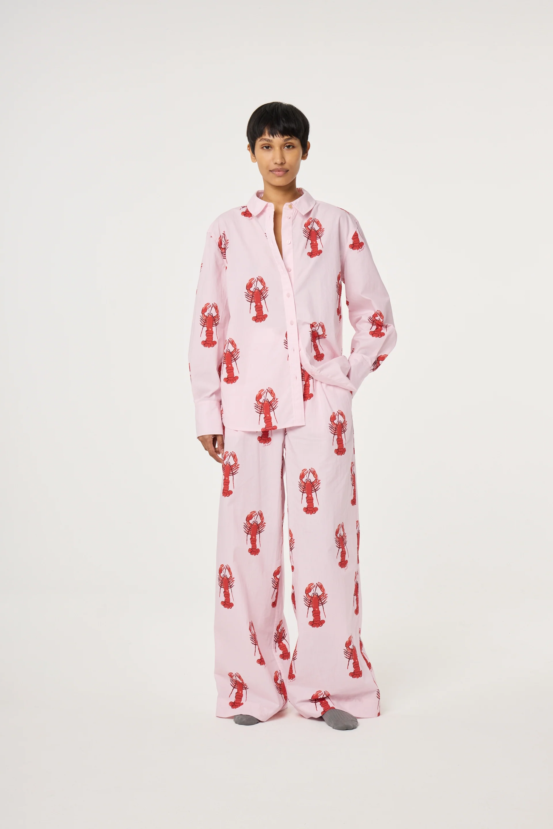 Vivien Trousers | Cherry Blossom/Tangerine Tango