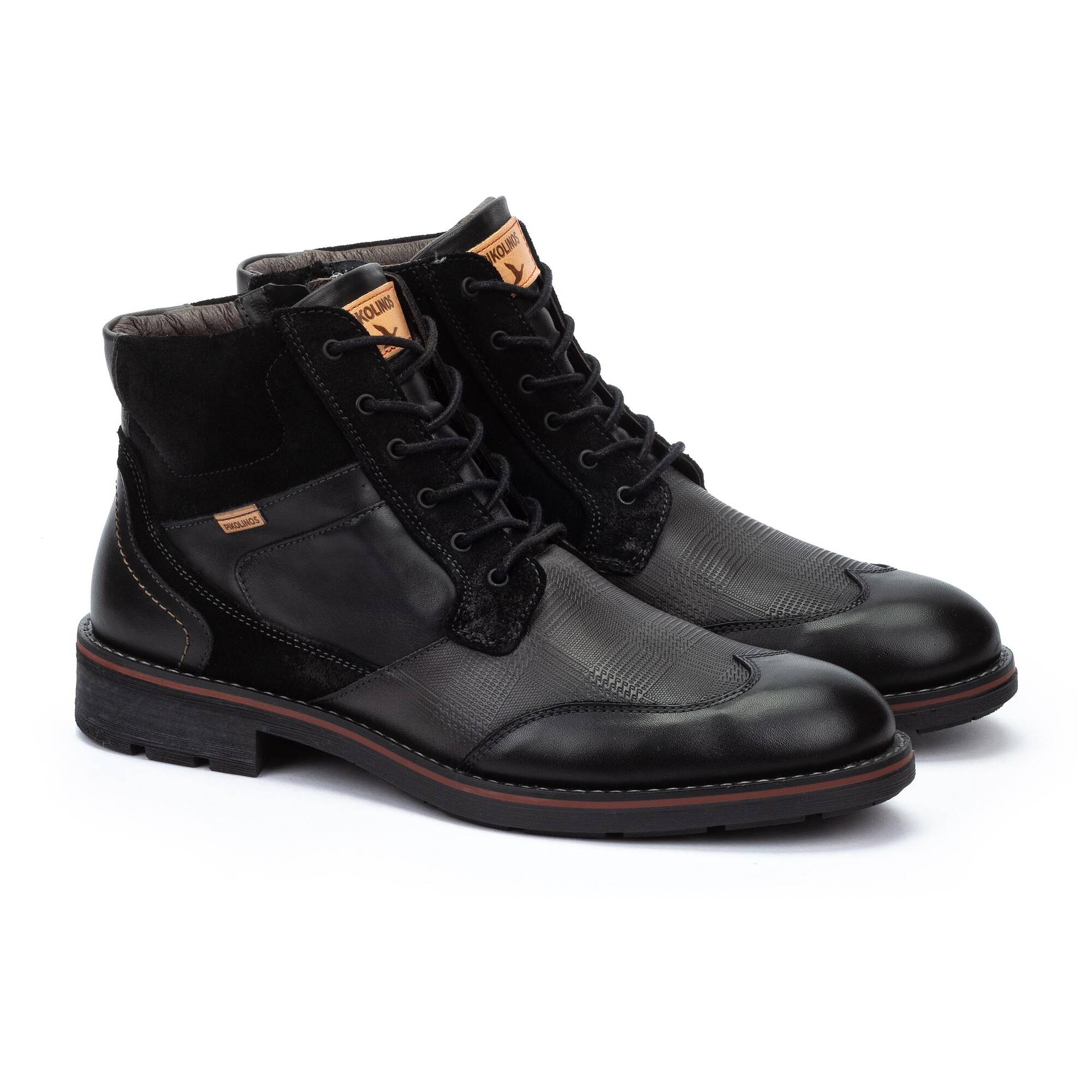 YORK - Botín con cordones y cremallera para hombre
