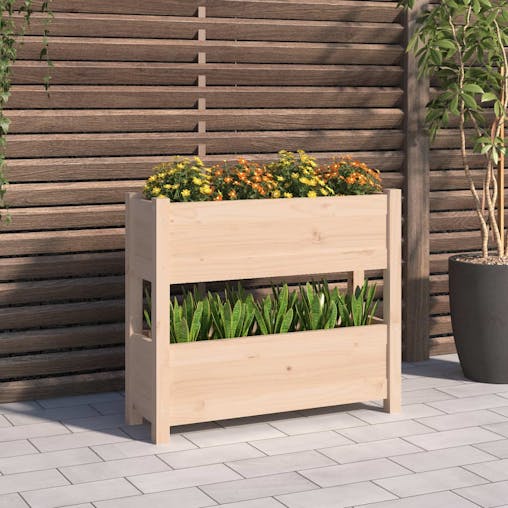 NNEVL Planter 77x25x66 cm Solid Wood Pine