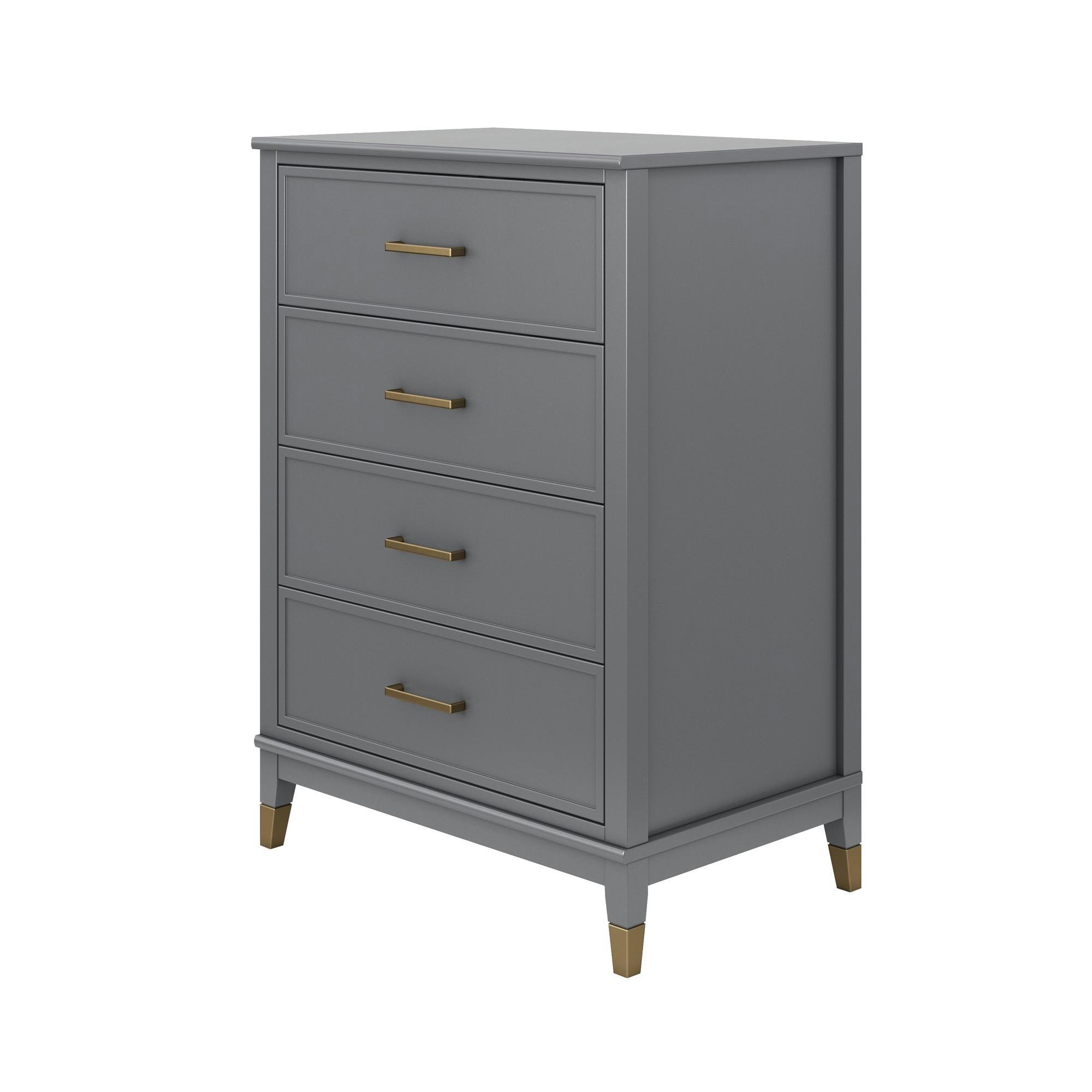 WESTERLEIGH - Commode avec 4 tiroirs en MDF Gris Graphite
