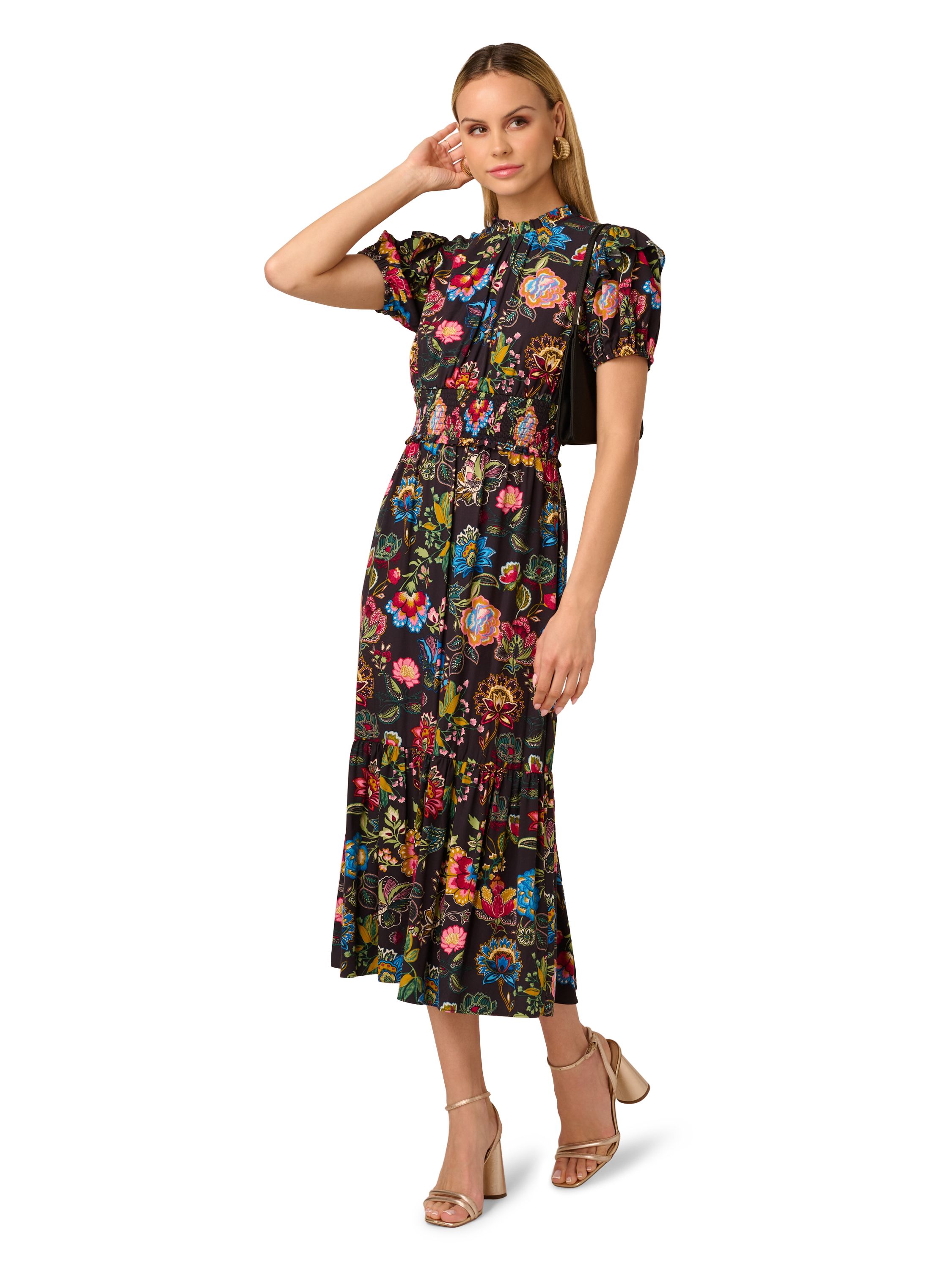 Adrianna Papell Printed Midi Dress