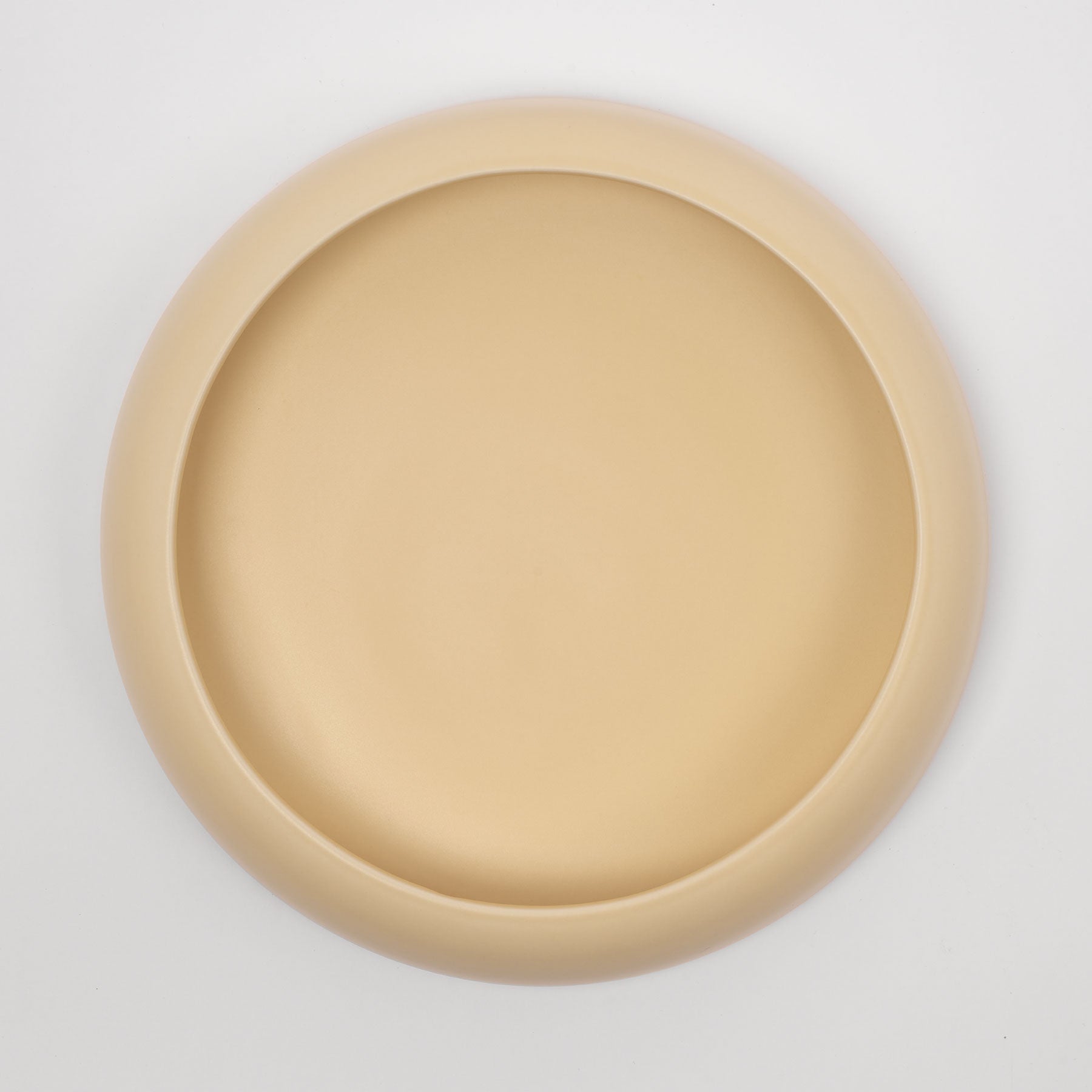 Large Soft Yellow Low-Profile Centerpiece Bowl