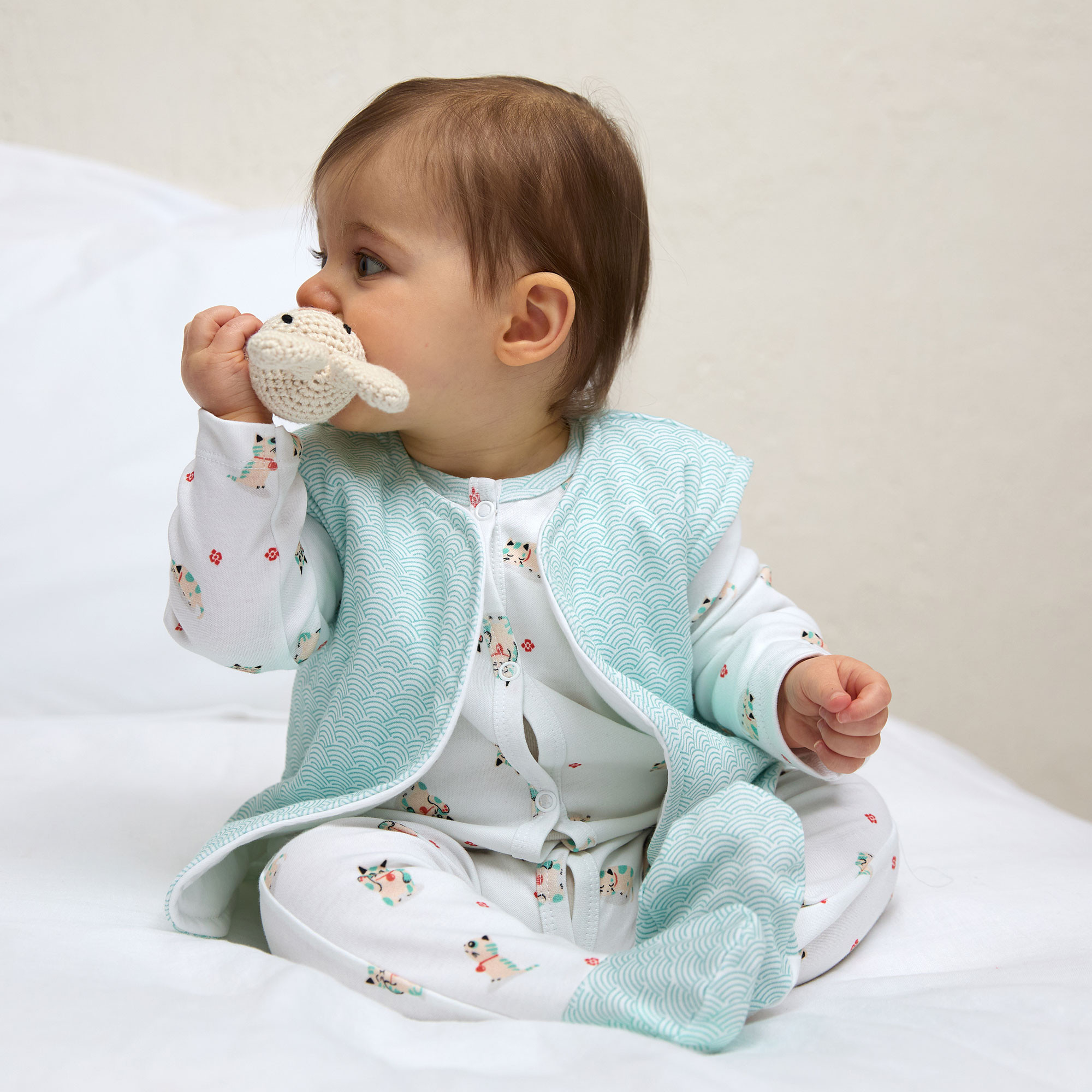 Grenouillère avec giletPetit chat