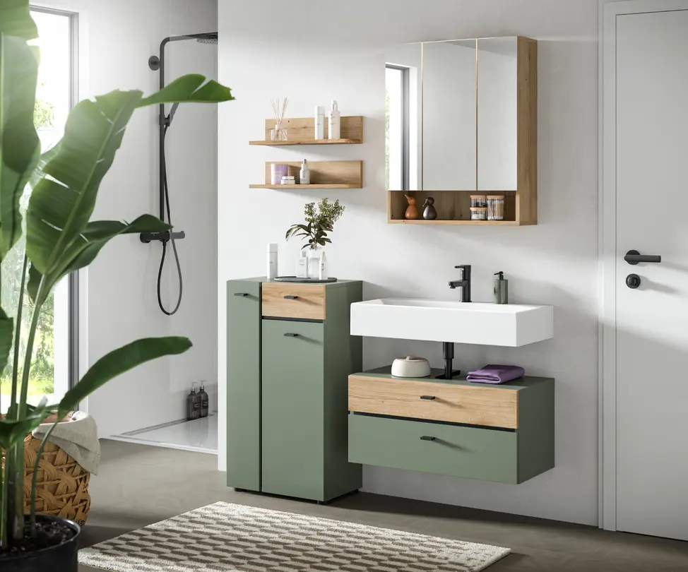 Badschrank 4-teilig Aqua