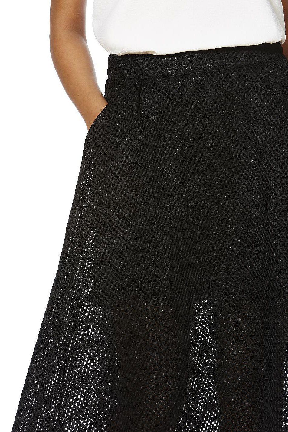 Cutie London Mesh A-Line Midi Skirt