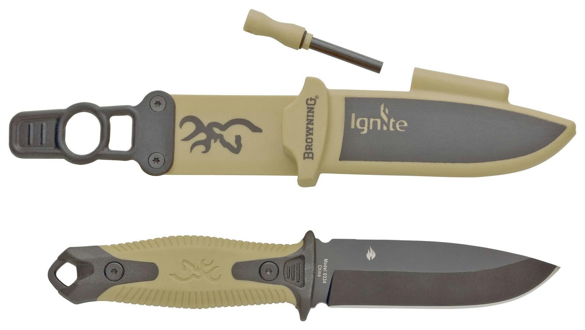 Browning Ignite Survival Hunting Knife, OD Green