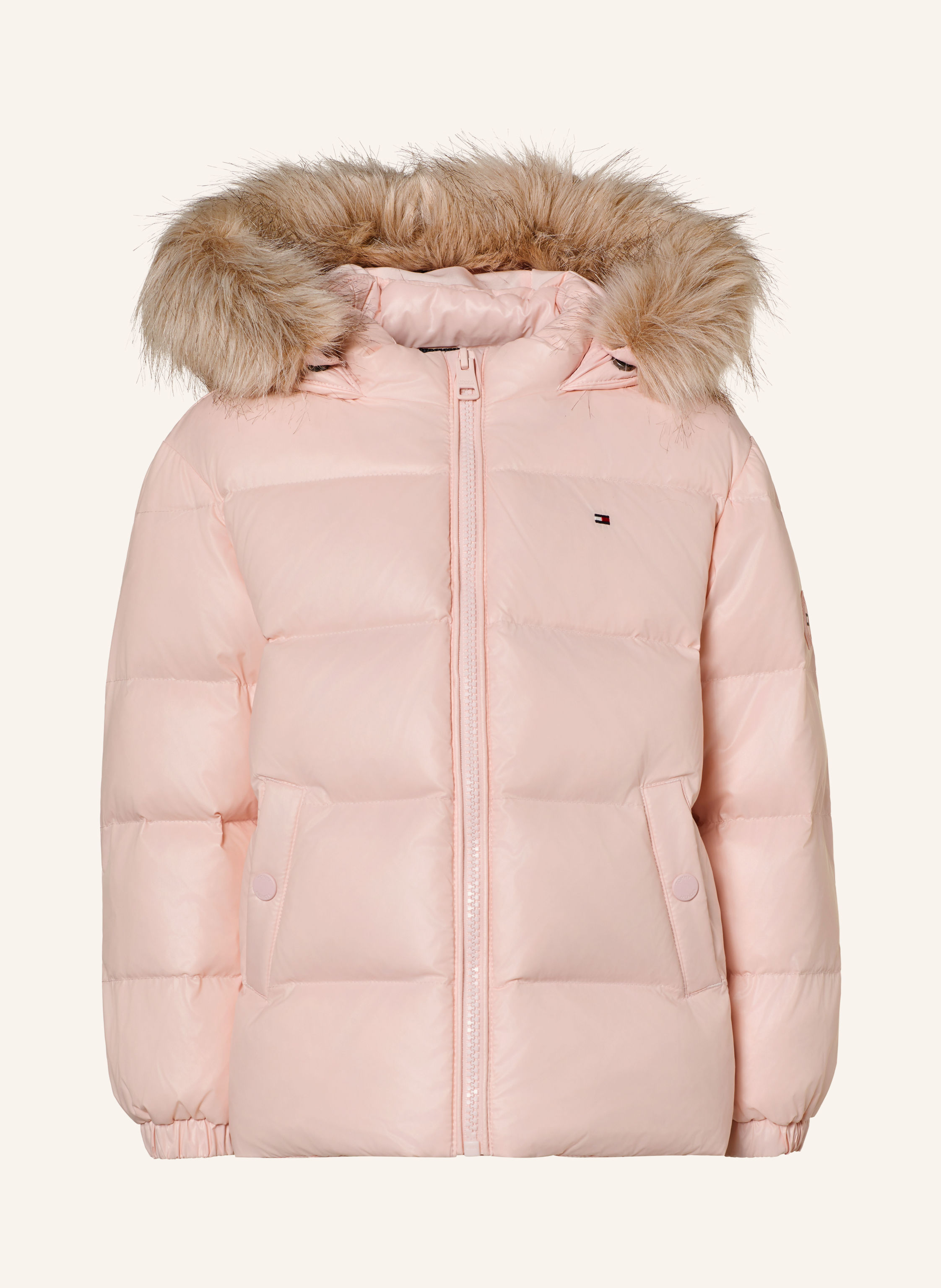 TOMMY HILFIGER Daunenjacke mit abnehmbarem Kunstfell