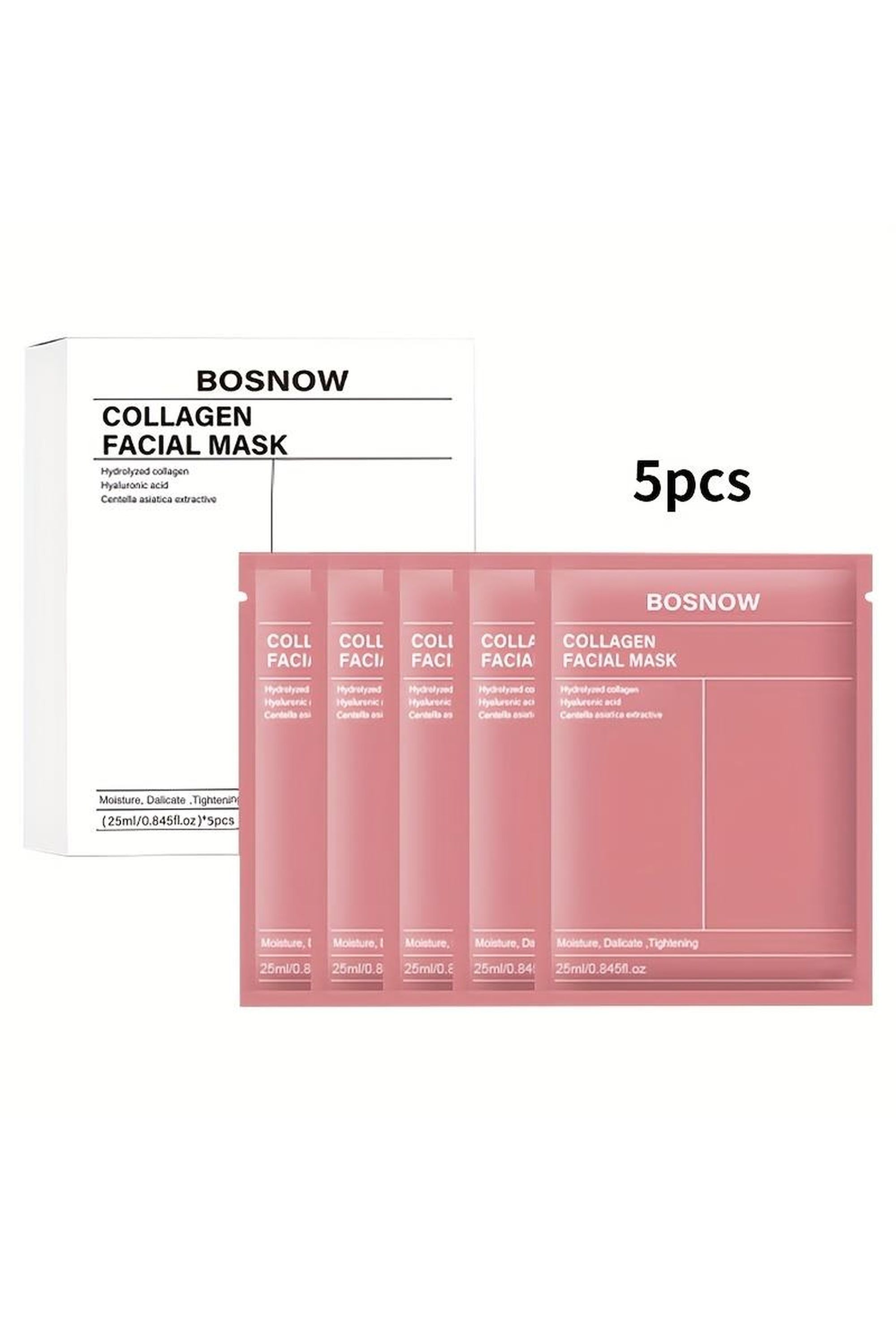 Dyzi Collagen Hydrating Facial Masks 4 or 5 Pieces Unscented All Skin Types