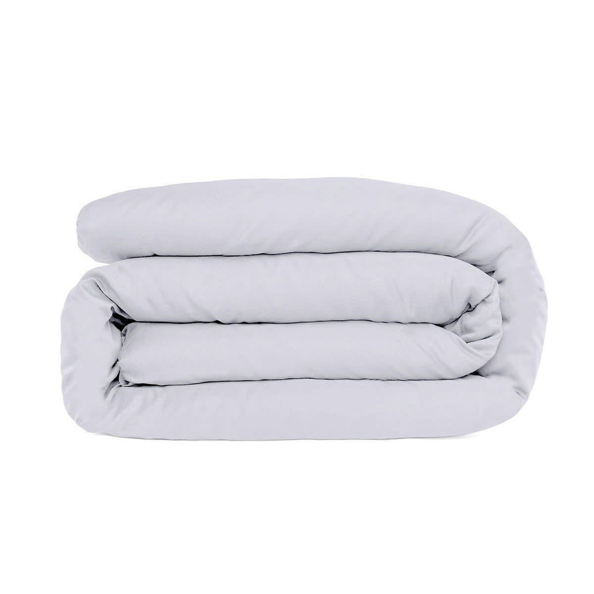 JULIA - Housse de couette satin de coton  260x240 gris perle