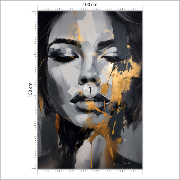 Fototapeta Twarz Kobiety W Abstrakcyjnym Stylu 100x150cm