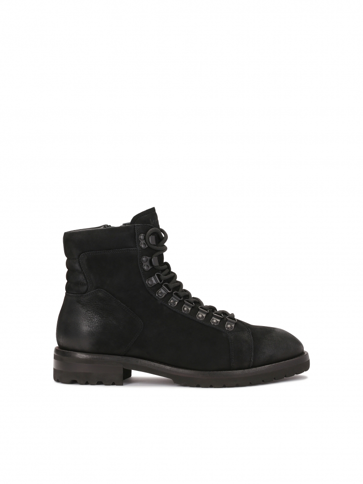 Nubuck black men's boots