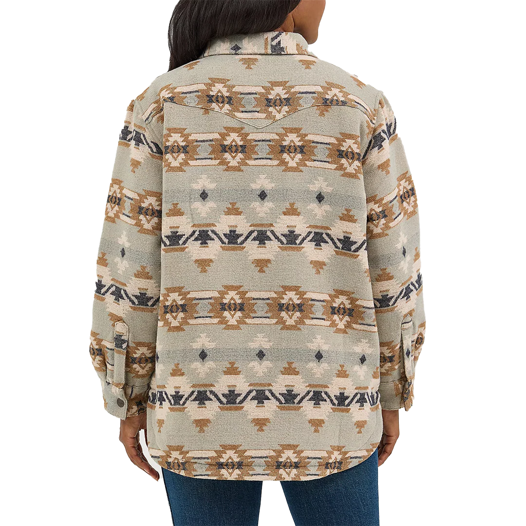 Женская куртка-рубашка Wrangler из жаккардовой ткани с стеганой подкладкой