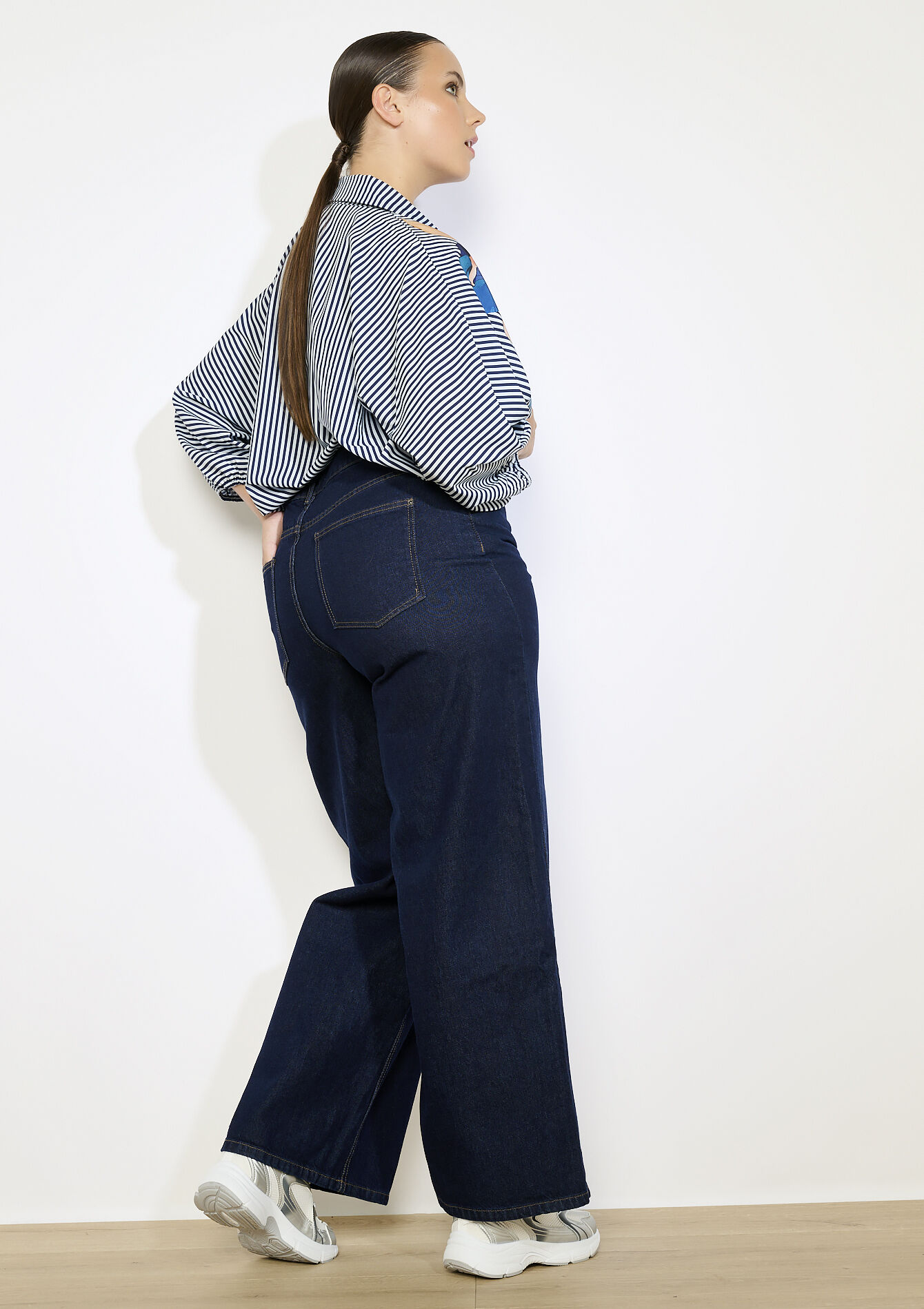 Wijde jeans met hoge taille