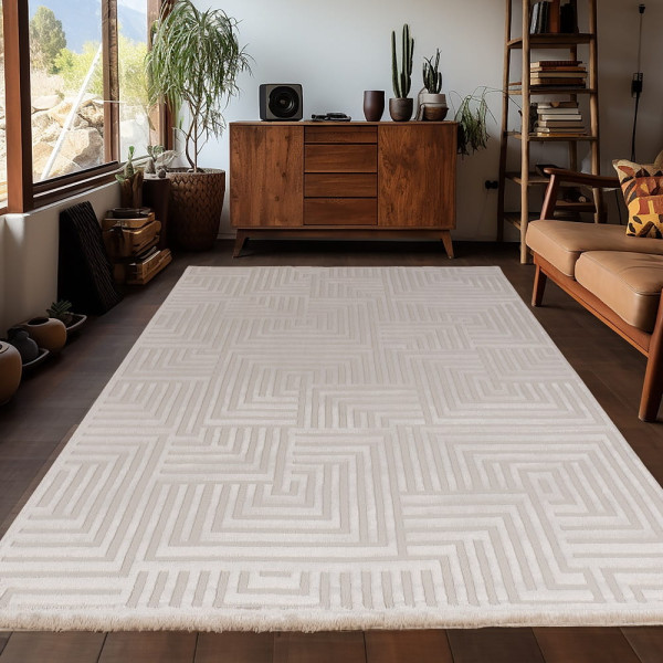 Dywan nowoczesny 3D Sahara ornament beżowy 120 cm x 170 cm