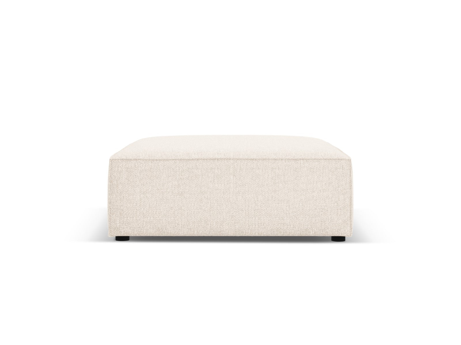 Cosmopolitan Design Poef Arendal chenille, lichtbeige - 80x102x40cm