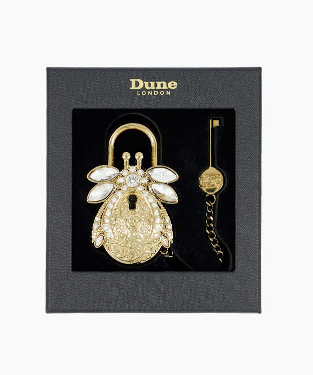 Secured Gold - Embellished Padlock and Key