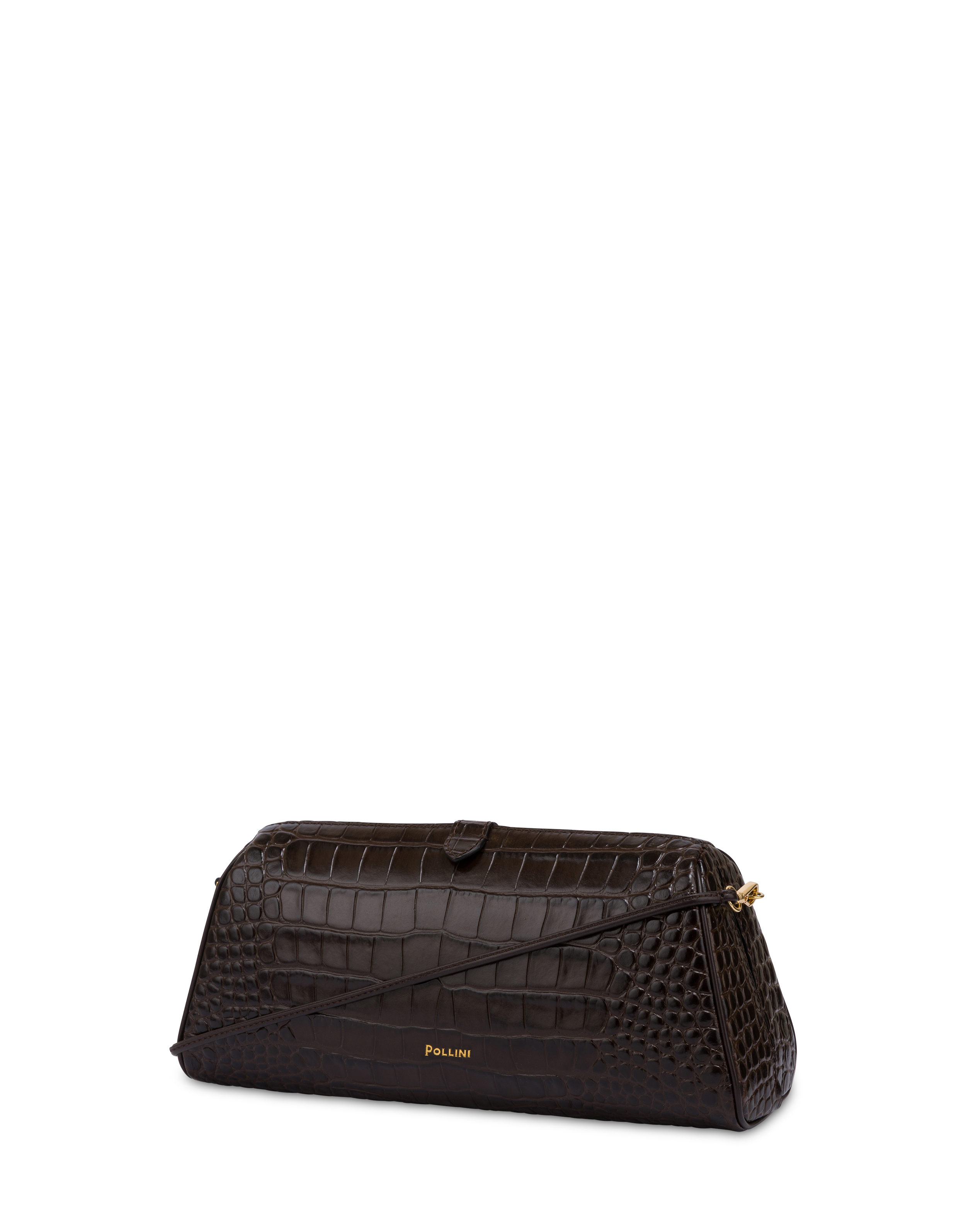 Pochette Shell In Vitello Stampa Cocco T.moro/t.moro