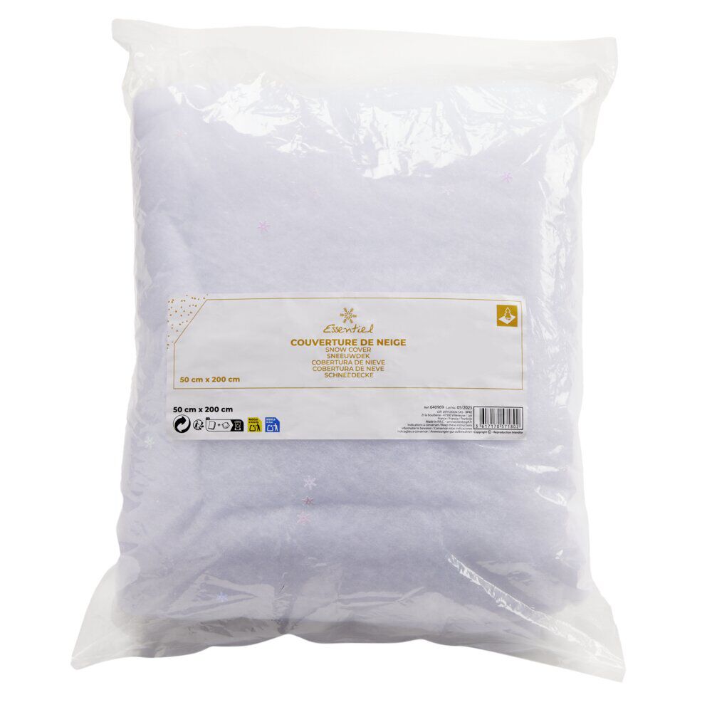 Tapis de neige artificielle feutrine irridescente 50xL200cm