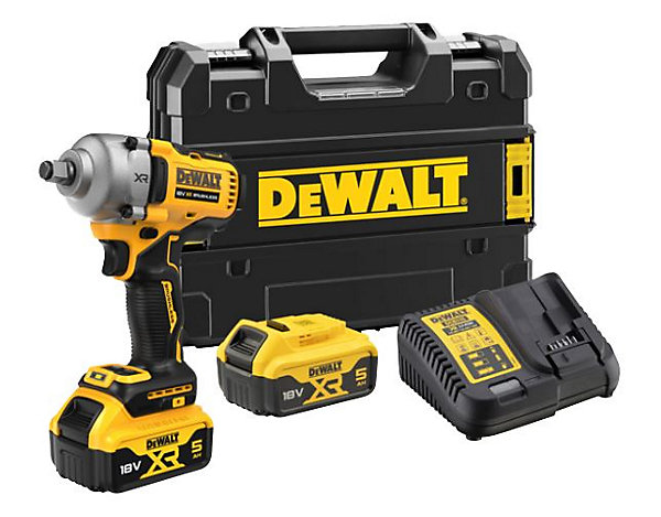 Boulonneuse à chocs DEWALT DCF891P2G-QW 1/2' compacte XR 18V 5.0Ah brushless