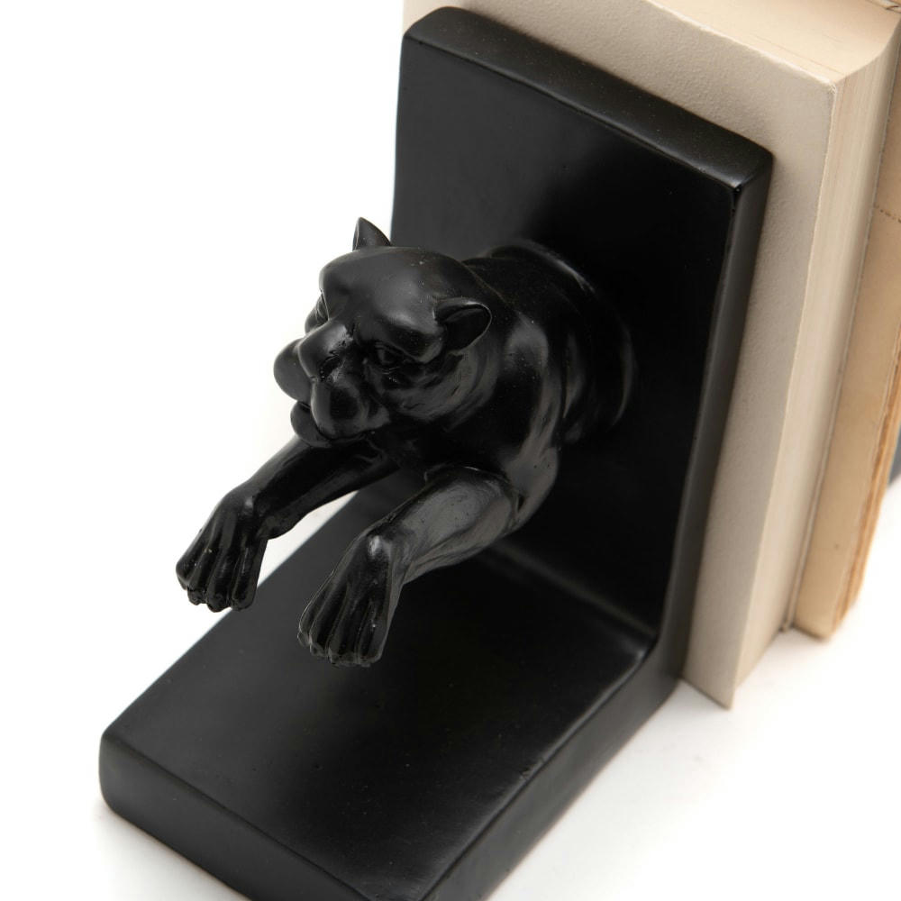 - Serre livre panthère en résine  noir