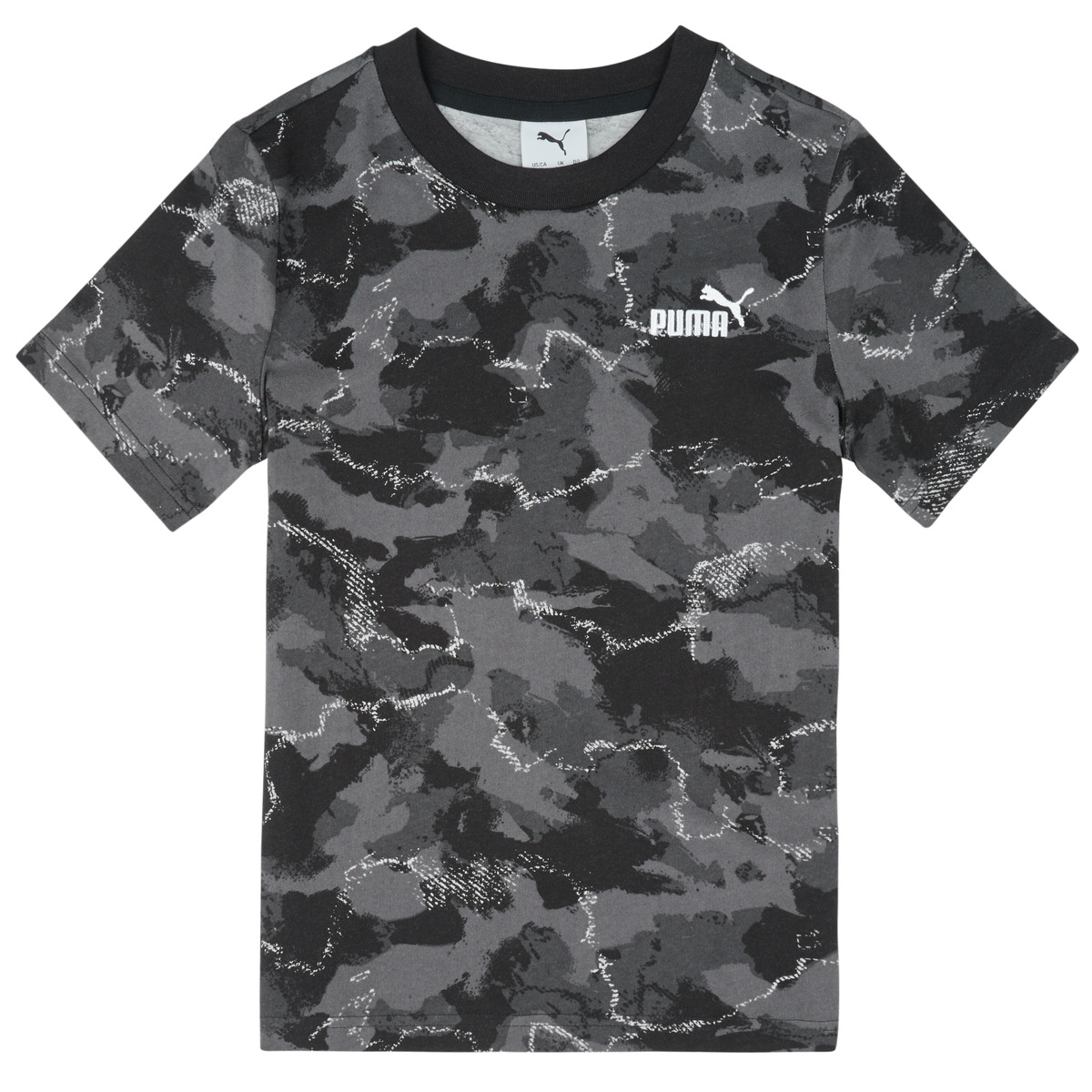 Puma - ESS CAMO AOP Tee - Black / Grey