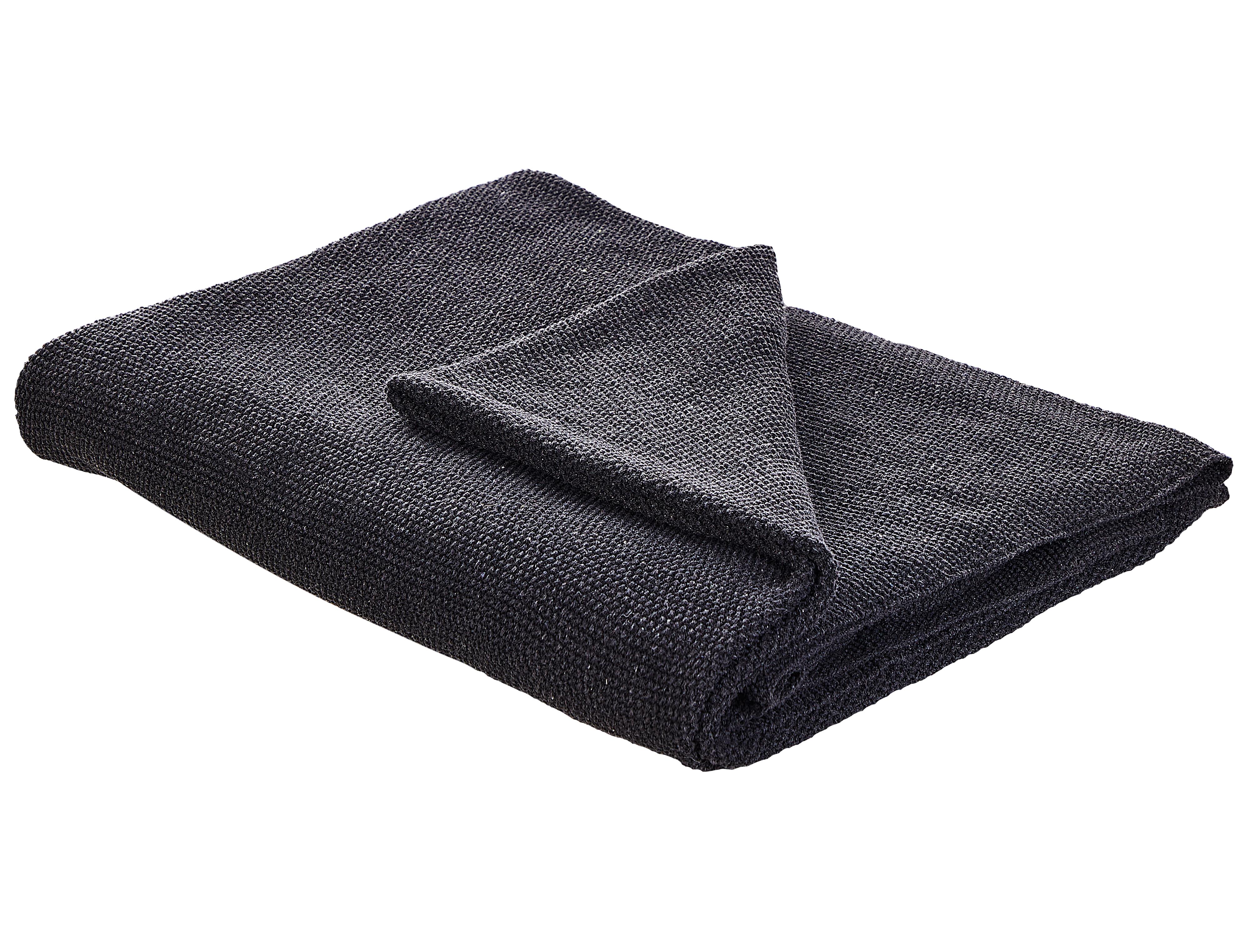 Blanket ASAKA Cotton 130 x 180 cm Dark Grey