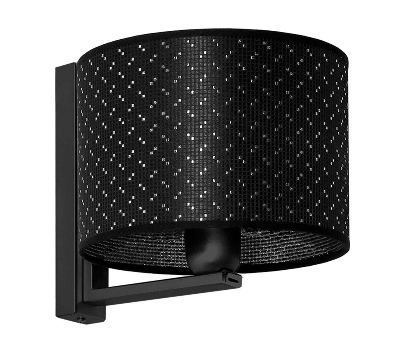 Kinkiet czarno-srebrny PRIAS 1xE27x60W wym:20x20x22cm IP20 Lampex