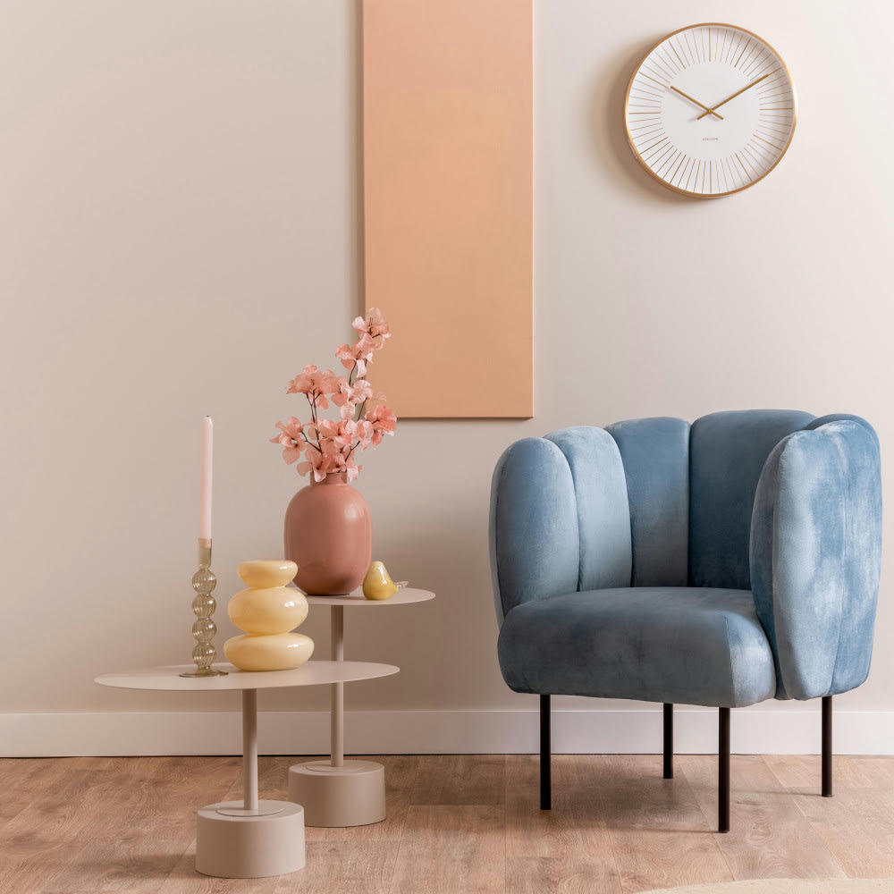 NOWA - Table d'appoint ronde en métal D55cm sable