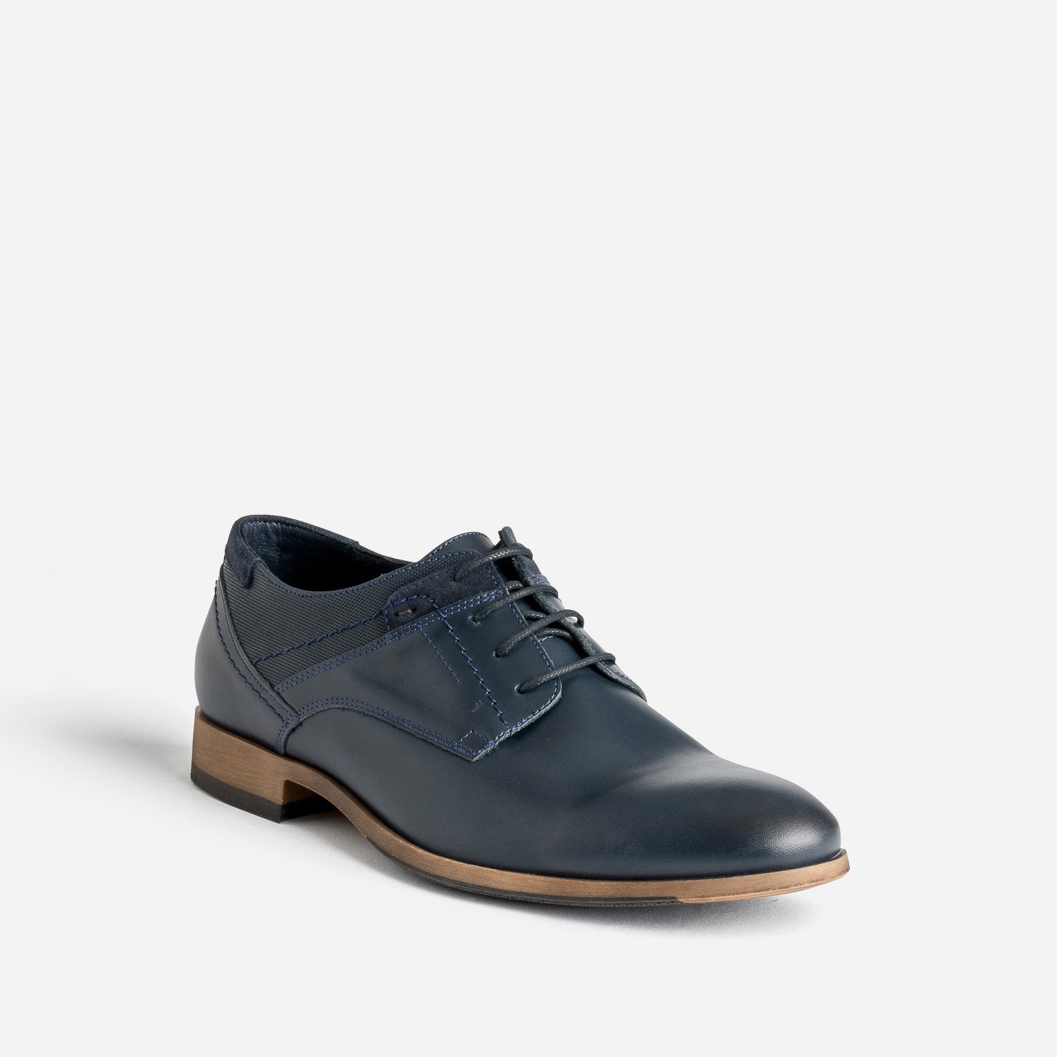 Derby marine cuir éco-conçu
