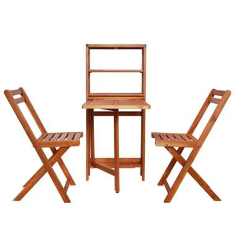 vidaXL - Bistro Set - Bruin - Hout