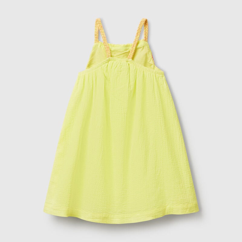 Dress with neon tassels