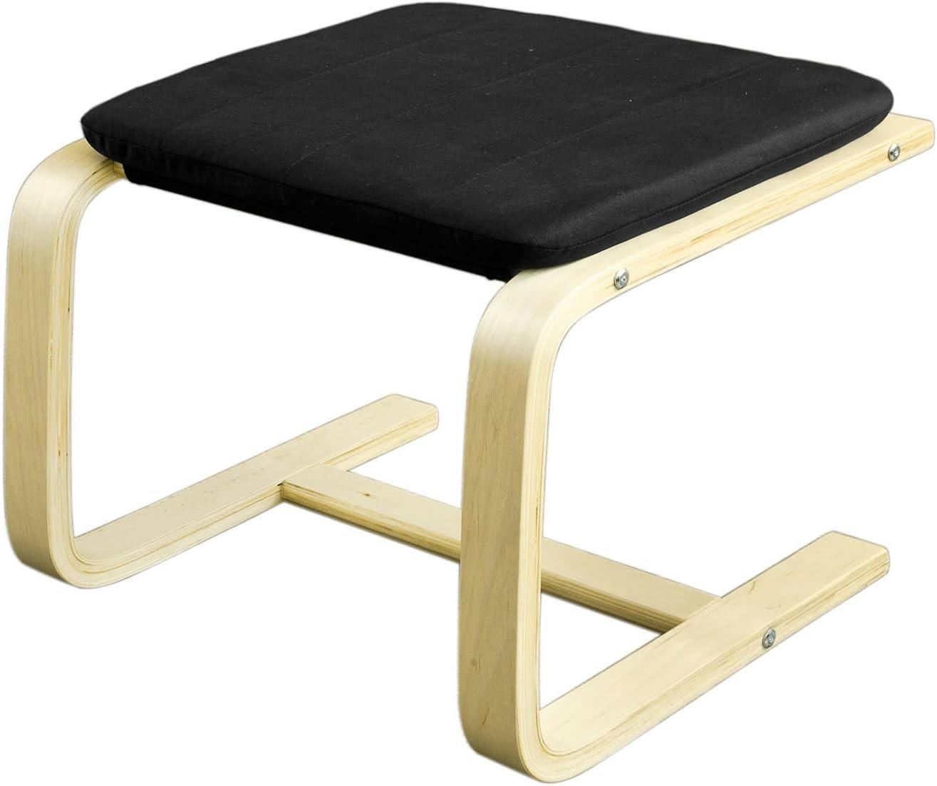 - Repose pieds rembourré noir