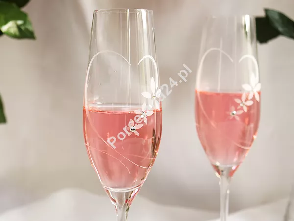 Kpl. kieliszków do szampana 210 ml (2szt) Mati - Serca 21.100-0210