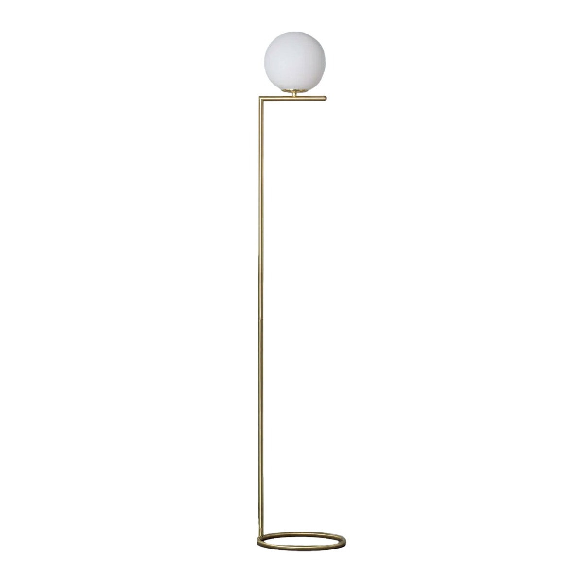 Lampa podłogowa złoto-biała Home 1xE27x20W wym:165x20x29cm Abruzzo