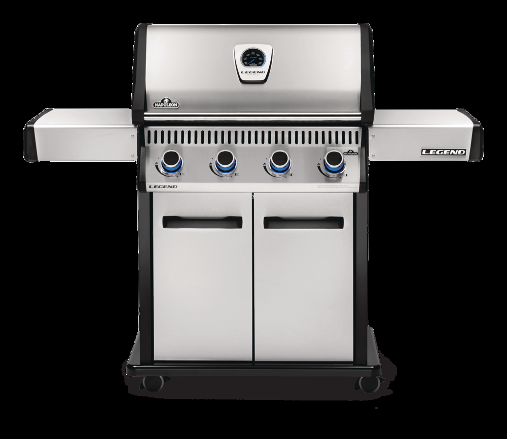Napoleon Legend LD4 Stainless Steel 4-Burner Natural Gas BBQ Grill with Folding Side Shelves
