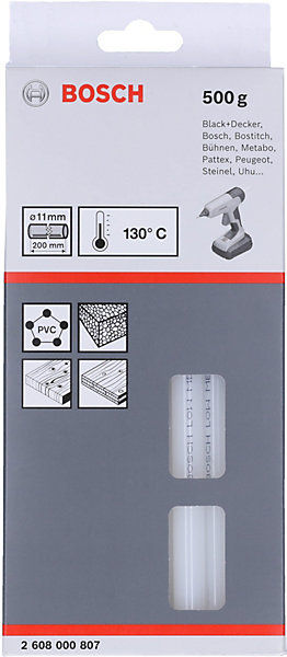 Bâtonnet de colle Bosch basse température 200 mm 500g gris