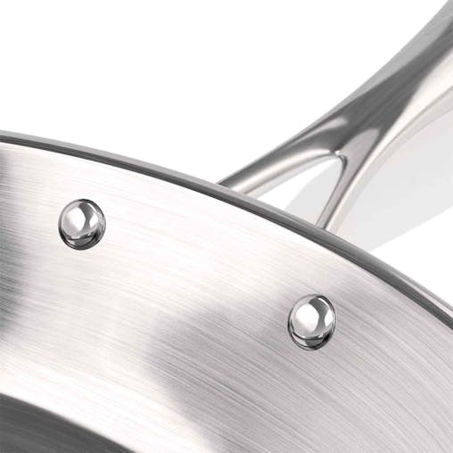 SOGA Stainless Steel Fry Pan 28cm Frying Pan Top Grade Induction Cooking FryPan