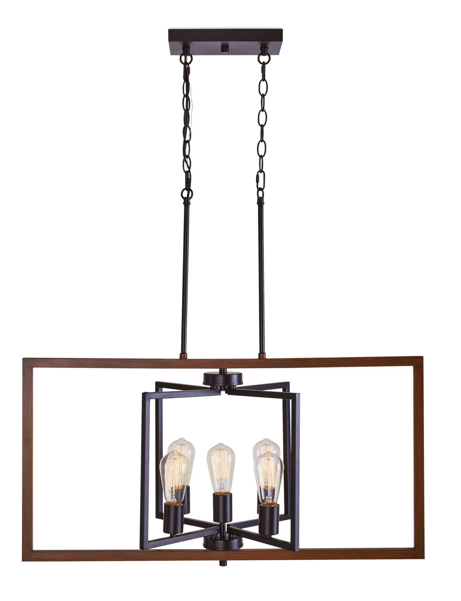 CANVAS 5-Light Chandelier, Matte Black