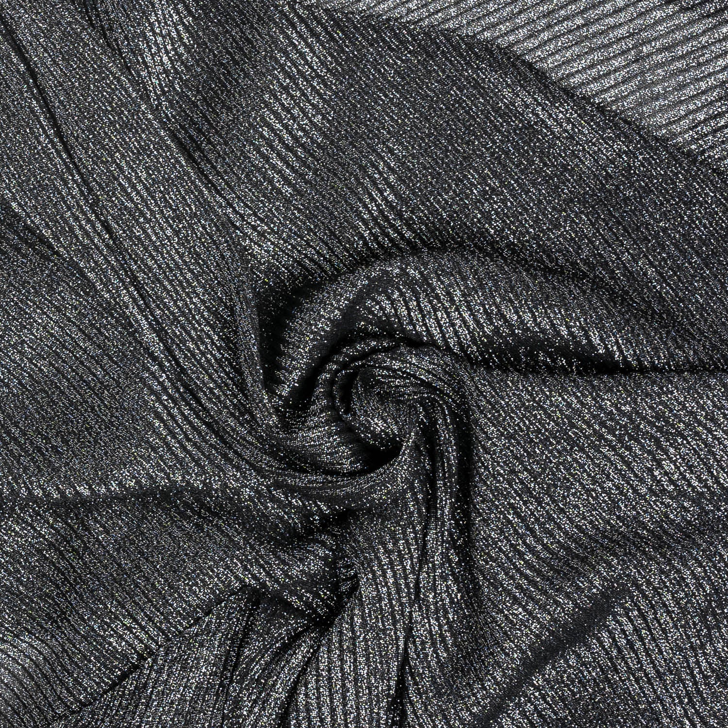 Foulard TEXTO noir pailleté et plissé