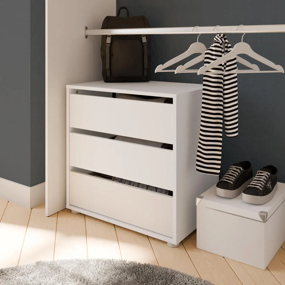 Ladekast Blokty - 60x40x58,10 cm - Wit/spaanplaat