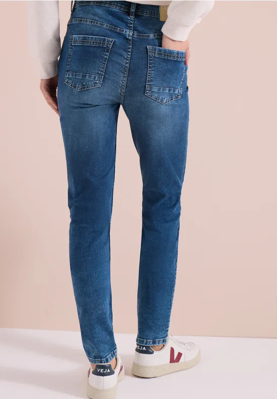 High Waist Slim Leg Jeans im Slim Fit