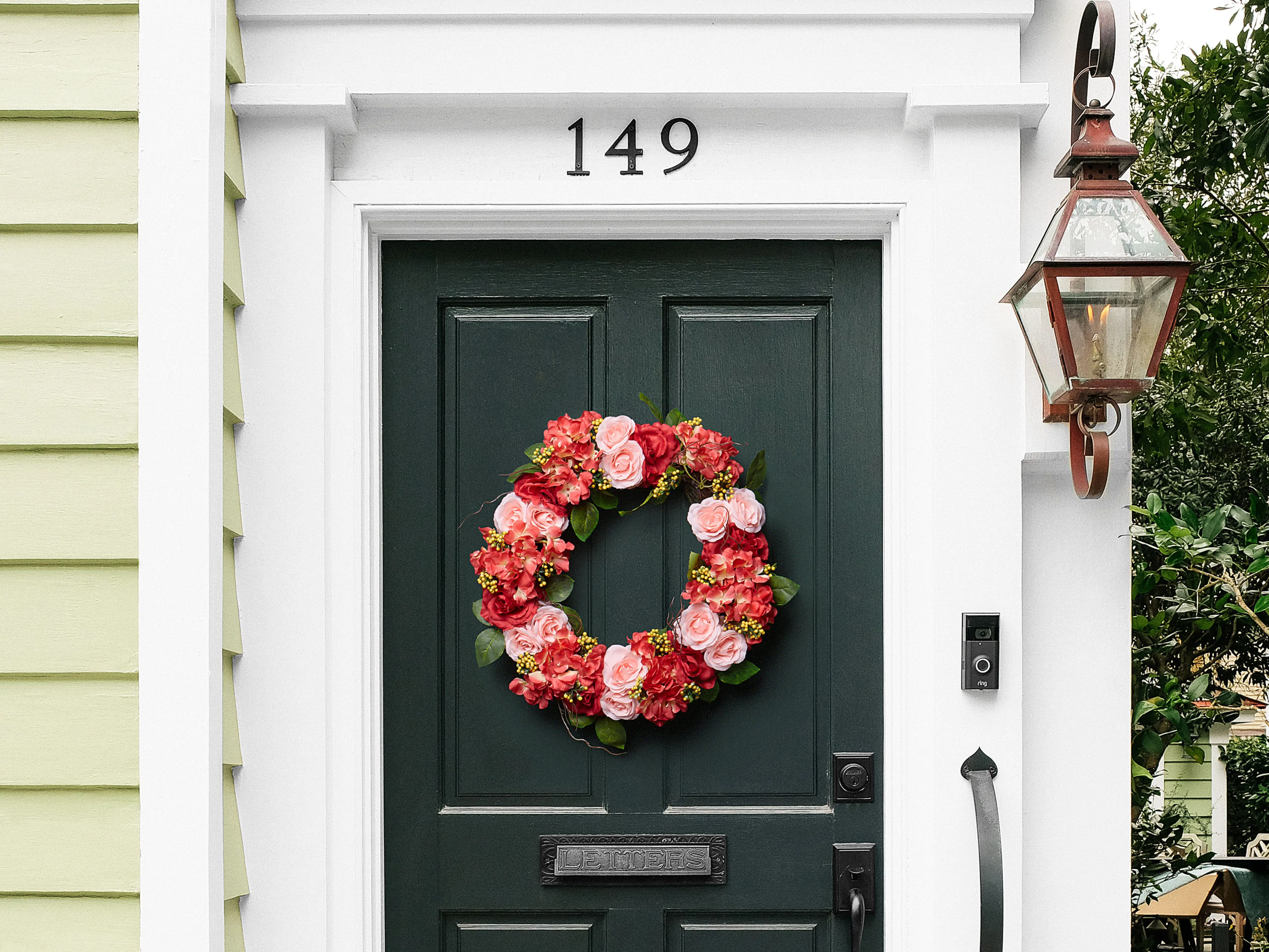 Decorative Wreath AGULO 50 cm Red