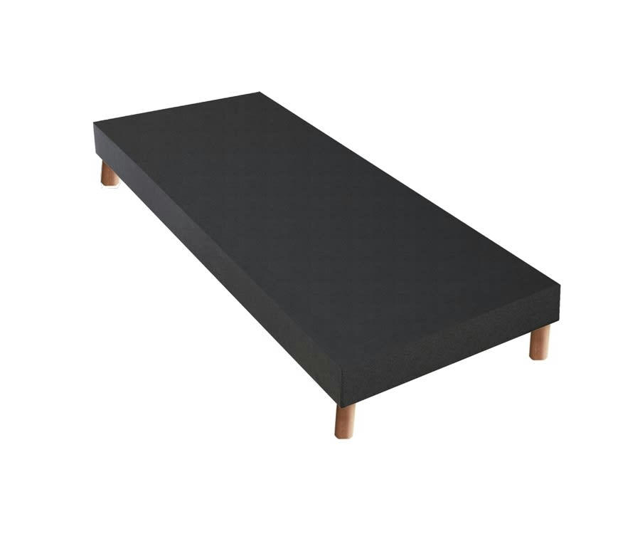 SOMMIER TAPISSIER - Sommier tapissier gris Anthracite noir 90x190
